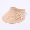 Ins raffia Internet celebrity empty top straw hat female summer outing visor seaside vacation beach hat