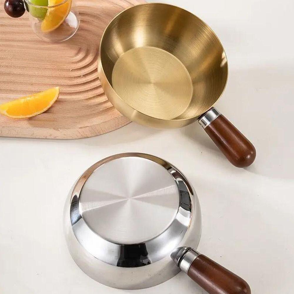 304 Stainless Steel Small Cookware Removable Handle Bowl Mixing Bowl Simple Salad Bowl  Universal