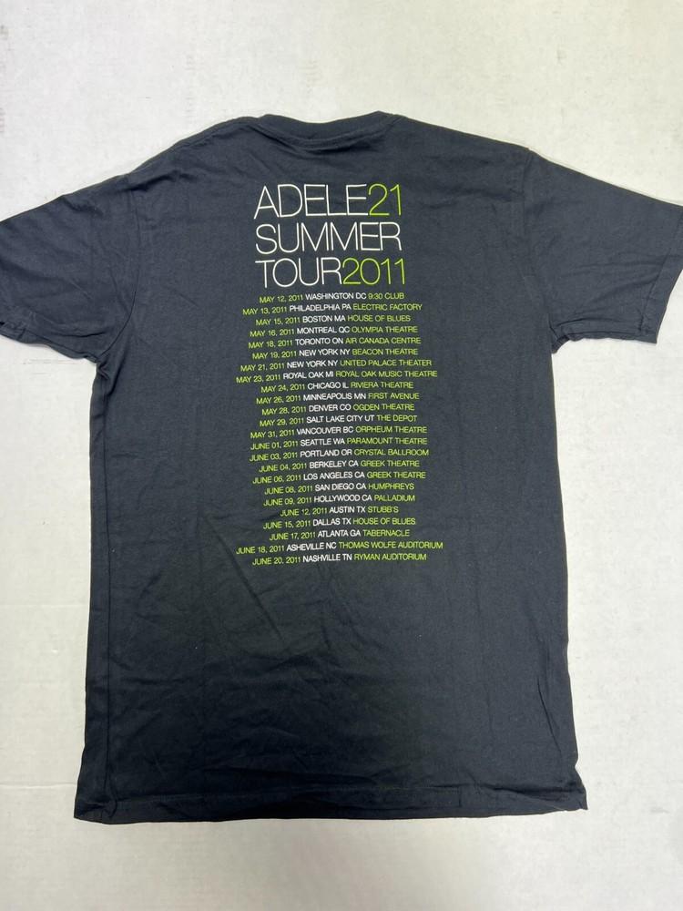 ADELE ADELE21 SUMMER TOUR 2011 TEE BLACK TSHIRT OFFICIAL unisex NEW Unisex T-Shirt Graphic Tee S