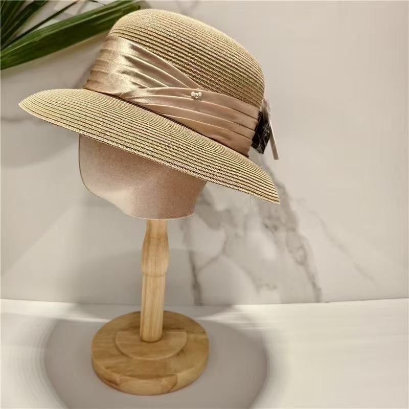 Hat Female Straw Hat Summer Visor Travel Beach UV Protection Big Edge Sun Protection Sun Bucket Hat Tide