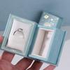 Elegant Vintage Book Style Ring Box With Magnetic Closure Stylish Container For Jewelry Storage And Gift Presentation