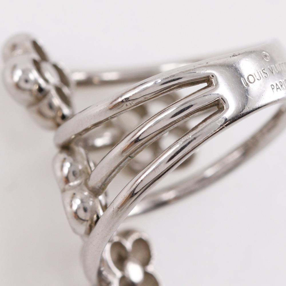 LOUIS VUITTON Ring Flower Full Ring M68130 Silver metallic #5.1(US Size) 5.0g Women Used