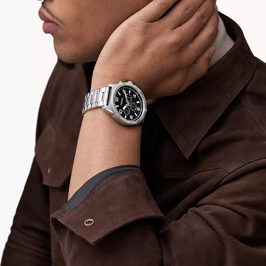 Fossil Men's Quartz Stainless Steel Three-Hand Watch Stainless Steel Case/Glass Mirror BQ2797