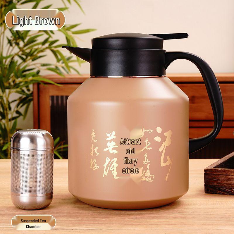 Large Capacity 316 Stainless Steel Insulated Teapot with Filter Basket for Stewing Tea & Coffee.