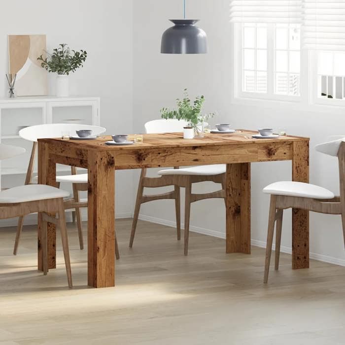 VidaXL Dining Table Old Wood 140x74.5x76 Cm Engineered Wood, Table, Dinner Table, Dining Furniture, Kitchen Table, 856572