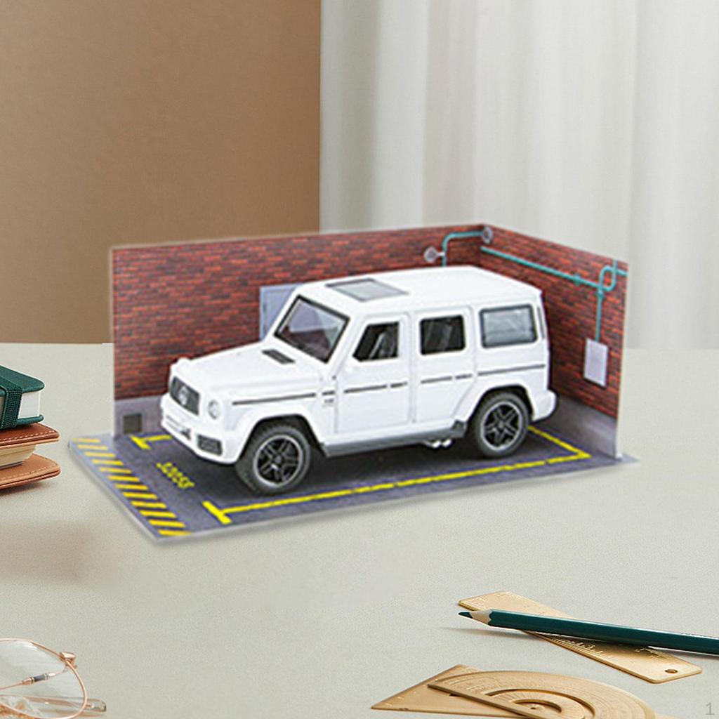 1/32 Model Car Parking Lot Display Scene Collection Sturdy Simulation Diorama Garage for