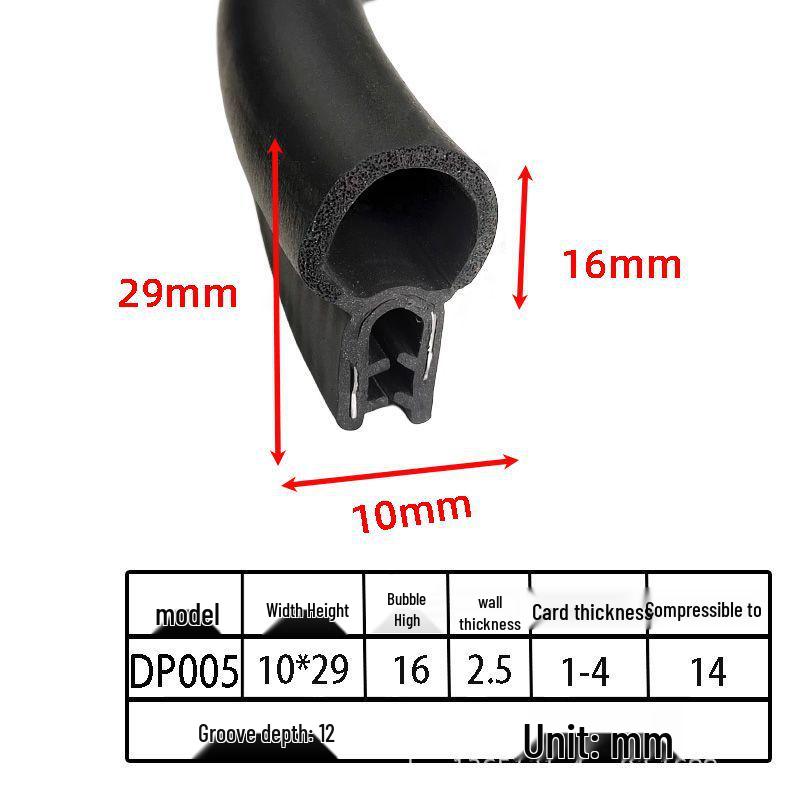 U-förmige Gummi-Schaumstoff-Dichtungsstreifen für Schränke und Autotüren