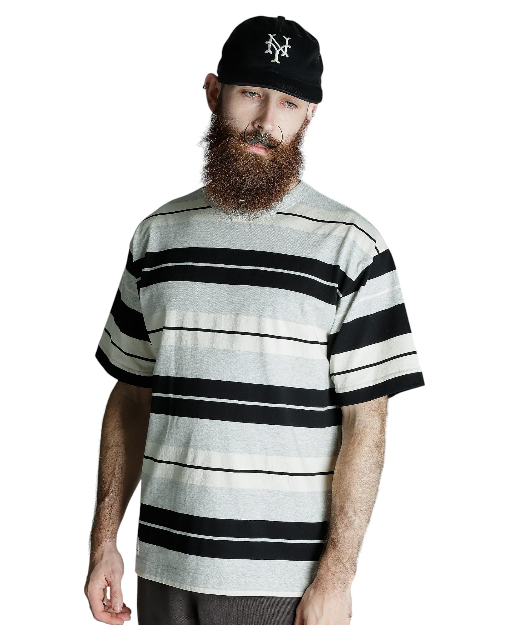 

Schott O.G. Border T-Shirt, Men s, Size M, 020, Gray, 782-5134012