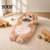 Indoor Outdoor Schlafsack Plüsch Kaninchen Umschlagtasche, Schlappohr Hase Schlummer für Kinder, Gemütliche Winter Tier Nickerchen Matte Sack Zuhause Reise Kindheit