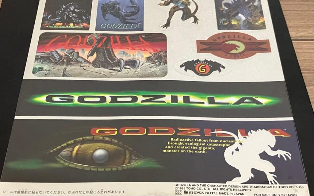 [USED] Hollywood Godzilla Sticker Sheet A4 Size