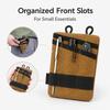 Portable Canvas EDC Organizer Pouch With Zipper Pocket Compact Belt Hanging Storage Bag For Cards Coins Keys Tools And Daily Carry