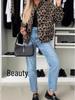 Retro Leopard Print Casual Coat for Women
