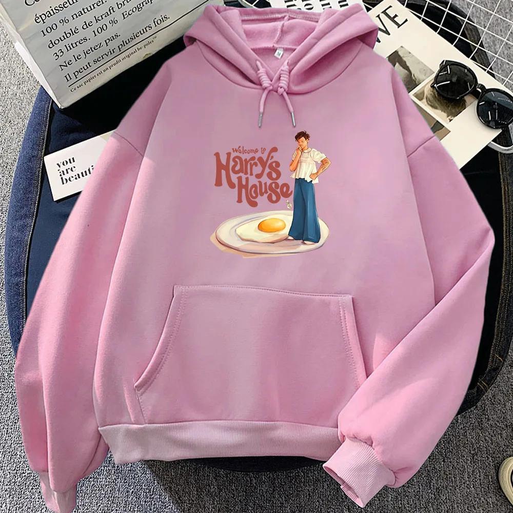Harrys House Grafik-Hoodies Unisex Cartoon-Pullover Herbst/Winter Fleece-Hoodie Originalität Ästhetisches Sweatshirt Langärmlig