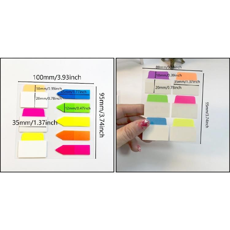 120/160Sheets Colored Index Label Sticker Writable File Labels Adhesive Index Label Labelling Sticker for Marking