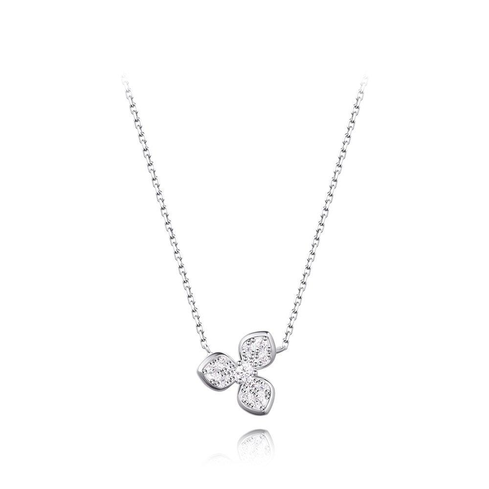 [Stonehenge]] Love Duet Silver Necklace Sa25A85F