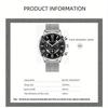 DEYROS Luxury Mens Silver Mesh Belt Stainless Steel Watches Men Business Casual Quartz Watch Simple Male Clock Reloj Hombre