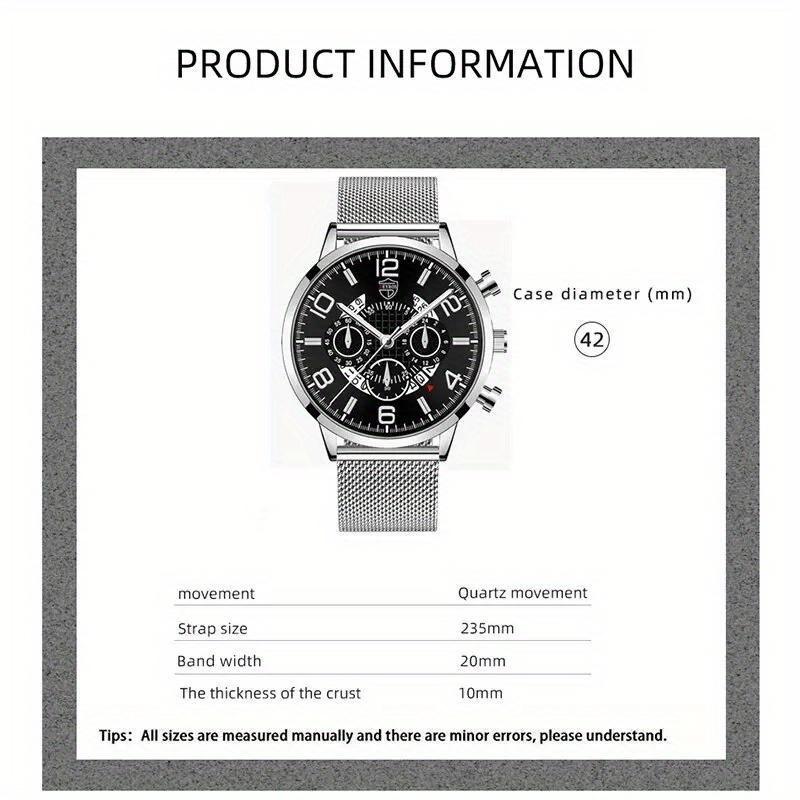 DEYROS Luxury Mens Silver Mesh Belt Stainless Steel Watches Men Business Casual Quartz Watch Simple Male Clock Reloj Hombre