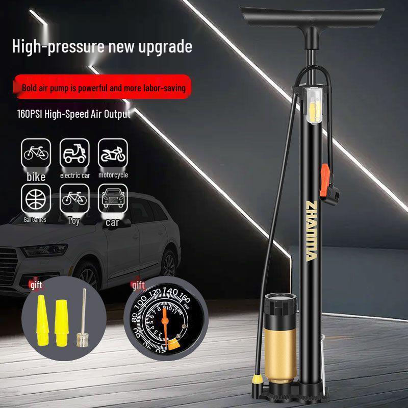 Univerzální vysokotlaká vzduchová pumpa na kola, auta, motocykly a sportovní vybavení