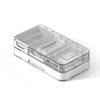 1PCS Pill Organizer with Cutter Crusher,Travel Medicine Pill Organizer for Pocket Purse To Hold Vitamins Medication Supplements