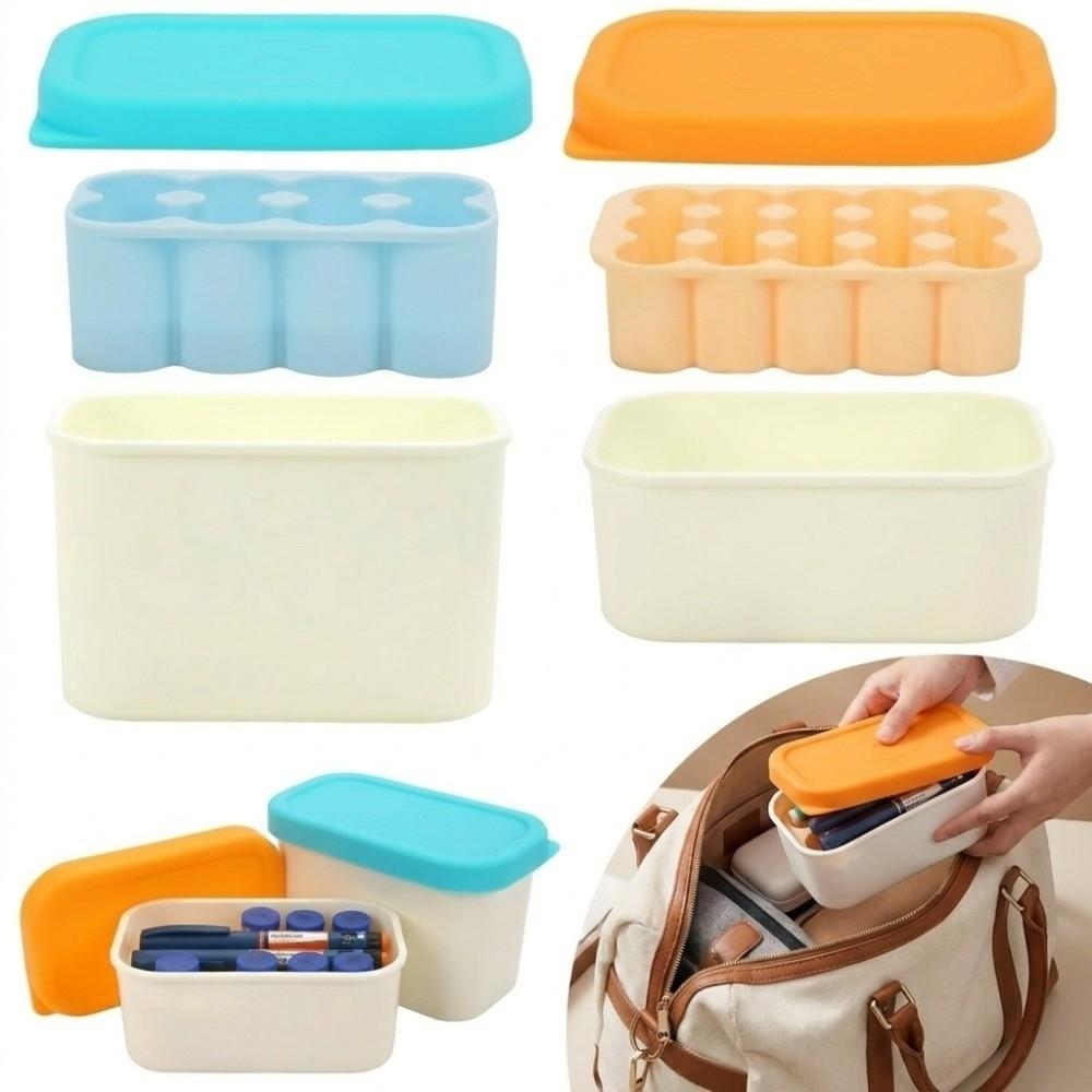 10ml Vial Compatible Peptide Organizer Dishwasher-Safe 5ml Vial Compatible Small Peptide Case Portable Reusable Vial Holder Box