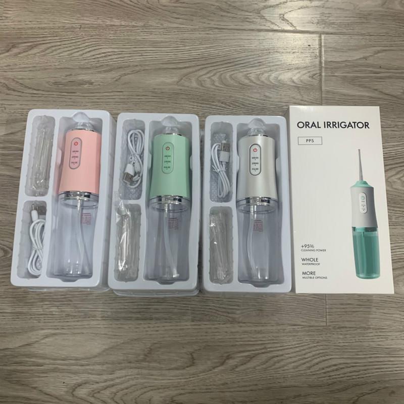 New Oral Irrigator Portable Dental Water Flosser USB Rechargeable Dental Water Jet Pick Flosser 4 Jet Tip 3 Modes Teeth Cleaner