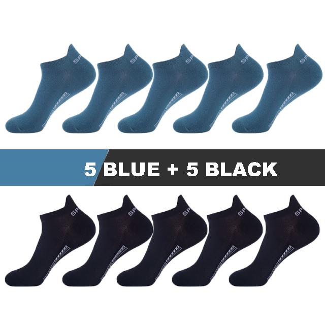 10Pairs/Lot High Quality Men Socks Ankle Breathable Cotton Sports Socks Mesh Casual Athletic Summer Thin Cut Short Sokken Gifts