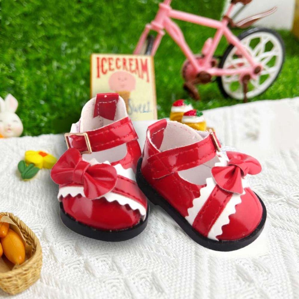 PU Leather PU Leather Bow Shoes Boots Shoes Doll Shoes Boots Doll Leather Shoes Body Dolls