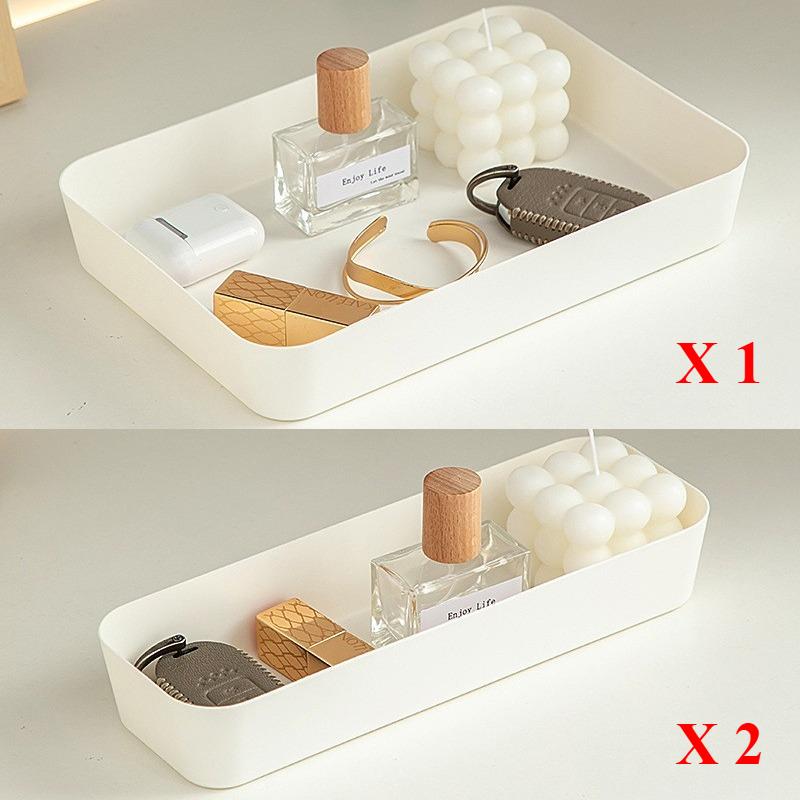 Multi-Purpose Plastic Drawer Organizer Boxes - Desktop Storage Containers for Jewelry, Makeup & Small Desk Essentials