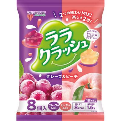 Mannan Life Lara Crash Assorted Grape & Peach 24g X 8 Konnyaku Hatake Jellies Konnyaku Hatake