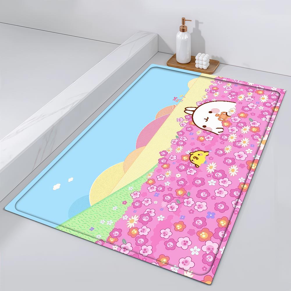 Door Mat Bedside Entrance Kawaii M-Molang Bath Floor Decoration Cute Cartoon Corridor Door Mat Carpet Living Room Balcony
