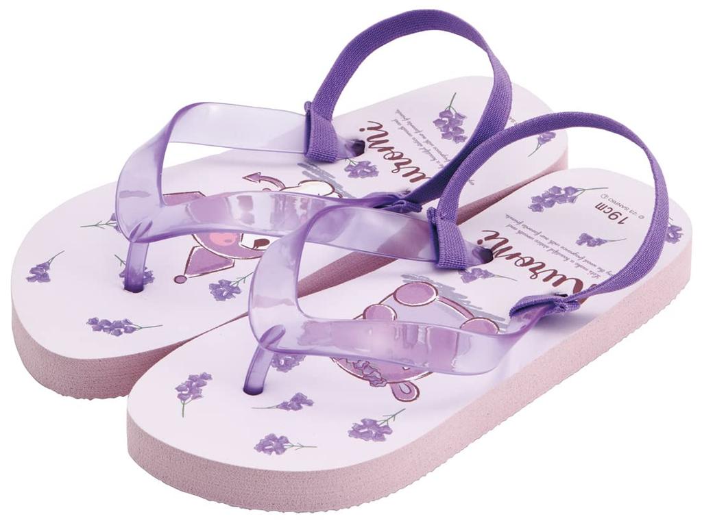 Skater Kids Beach Sandals Kuromi Flower Art SDBE19-A 19cm