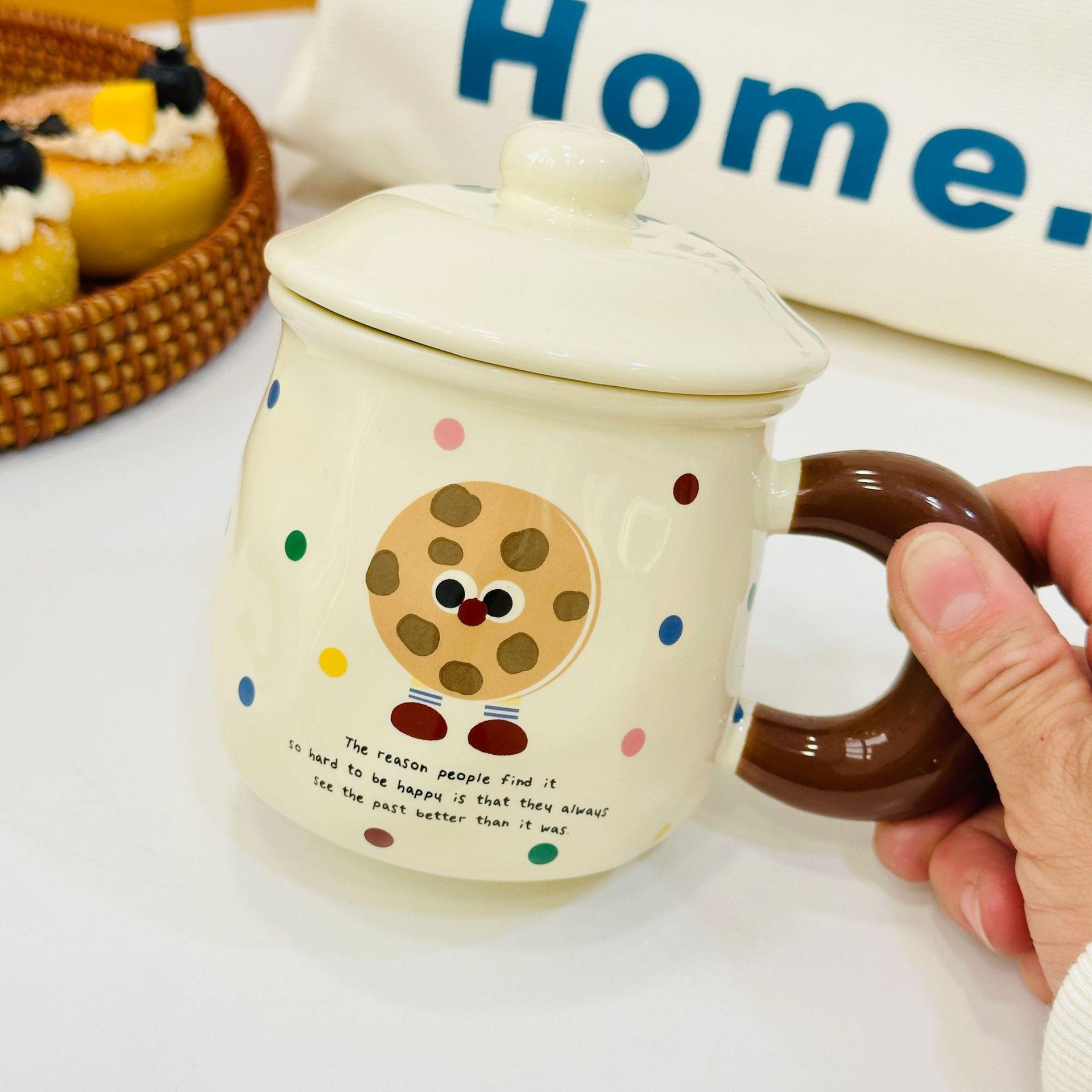 

Carrying Box Set Household Ceramic Cup Cute Simple Mug High Temperature Resistant Water Cup Annual Meeting Small Gift Cup 430ML