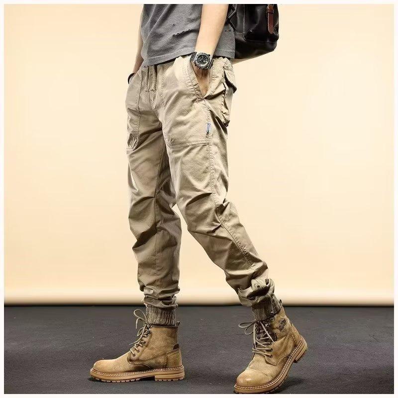 2023 Men's Tapered College Style Casual Overalls – Spring/Autumn Outdoor Sports Trend