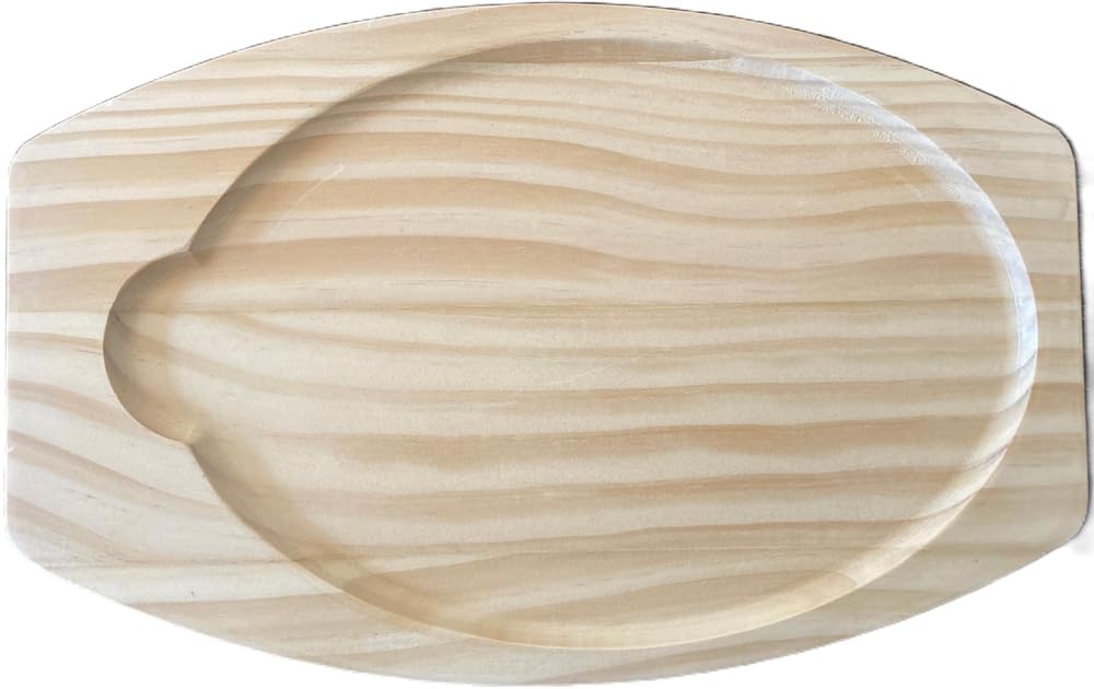 Ishigaki Cast Iron Large Steak Plate Set of 2 with Base Plate and Handles 4545