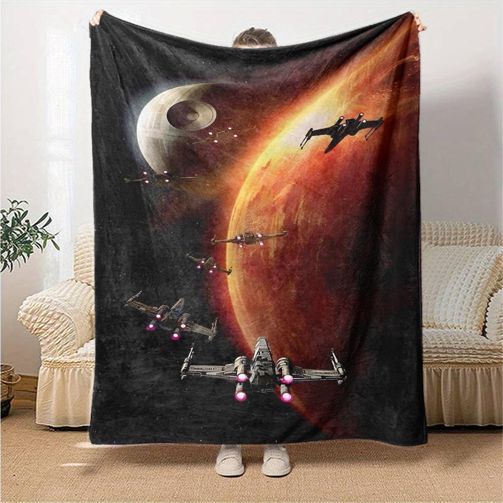 Star Wars Blanket Warmthful Decor Suitable for Seaside Livingroom Office All-Season Use Modern Perfect Gift for Relatives and Friends