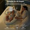 Portable Baby Stroller Rocker Sleep Soothing Device with Night Light Bluetooth Speaker White Noise Vibration Adjustment Function