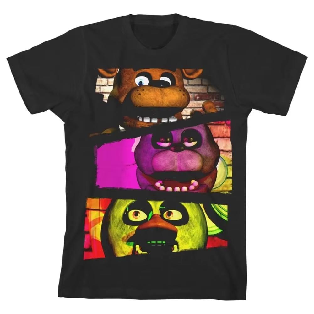 Five Nights At Freddys FNAF Mens Humorous Graphic TShirt 2026 New Cotton Classic Crewneck Short Sleeve Casual Tee