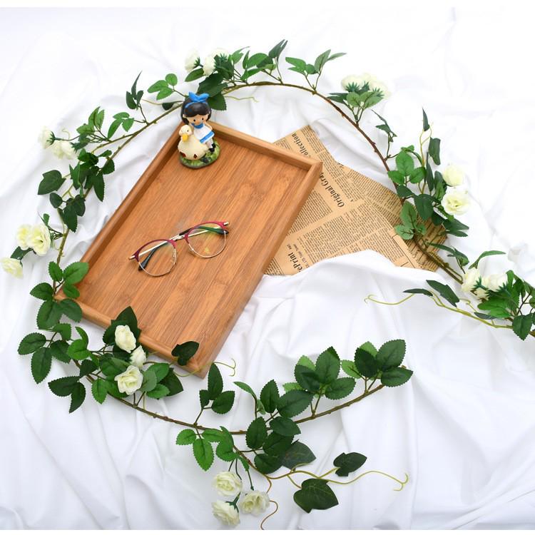 Artificial Silk Rose Vine for Ceiling or Pipe Decoration