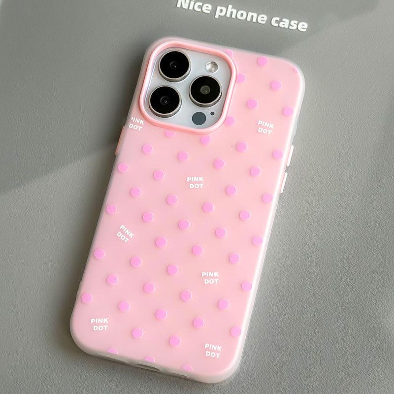 Skinny iPhone 16 Case Compatible and fits 15 14 13/12/11promax /xsmax/xr Polka Dot Dopamine