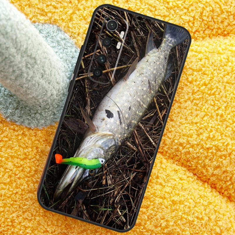 Pike Fish Fishing Bait Case For Xiaomi 15 14 Ultra 13T 14T 15T 17 Pro Max Cover For POCO X7 F8 Pro X3 X5 X6 F5 F6 F7