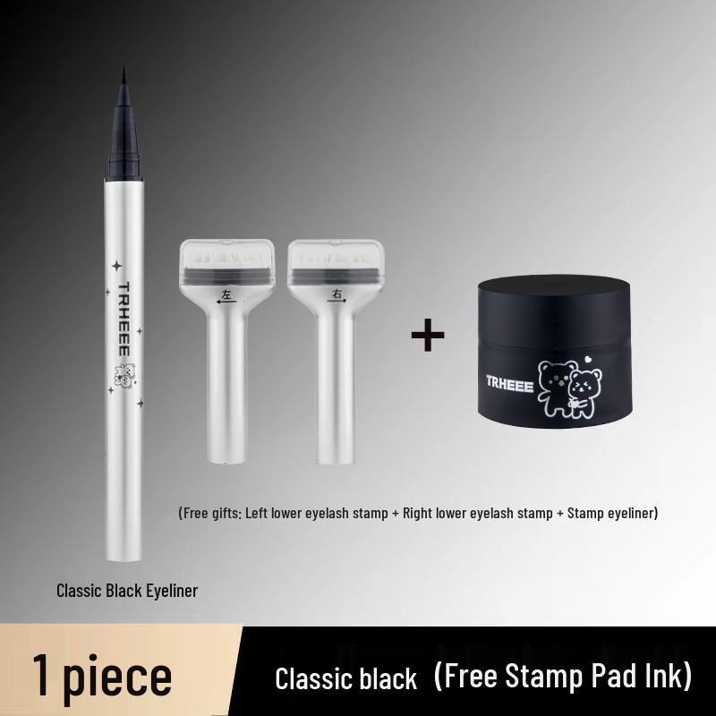 Double-Ended Lash Stamp & Eyeliner Pen - Waterproof & Smudge-Proof for Natural Look