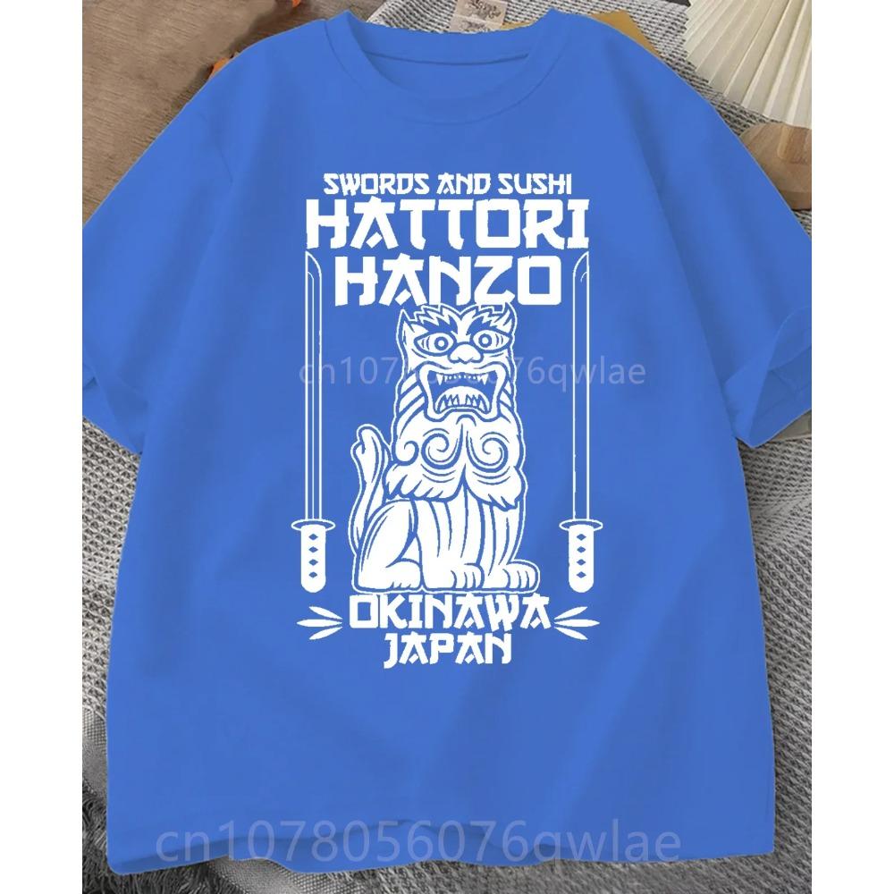 

Хаттори Ханзо КРАСНЫЕ Мечи и Суши Убить Билла Окинава Япония тарантино Футболка Круглый вырез Короткие рукава Свободная Мода Уличная одежда XXXXXL синий