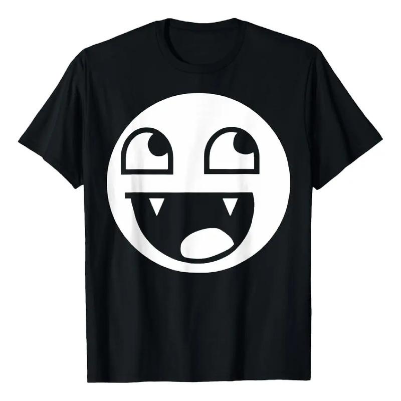 Camiseta Emo Epic Face Vampire Y2k Streetwear S разноцветный