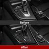 For BMW 3 4 Series F30 F31 F32 F33 F34 F36 (2012-2018) Car Center Console Gear Shift Cover Panel, Carbon Fiber ABS Trim Sticker