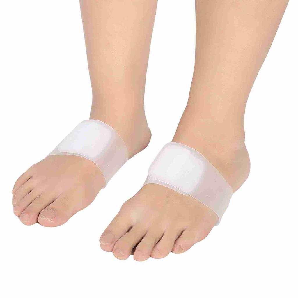 Silicone Feet Foot Arch Support Cushion Shoe Insoles Pads White