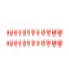 Elegant Nude Manicure: Blush Rhinestone Whitening False Nail Patches