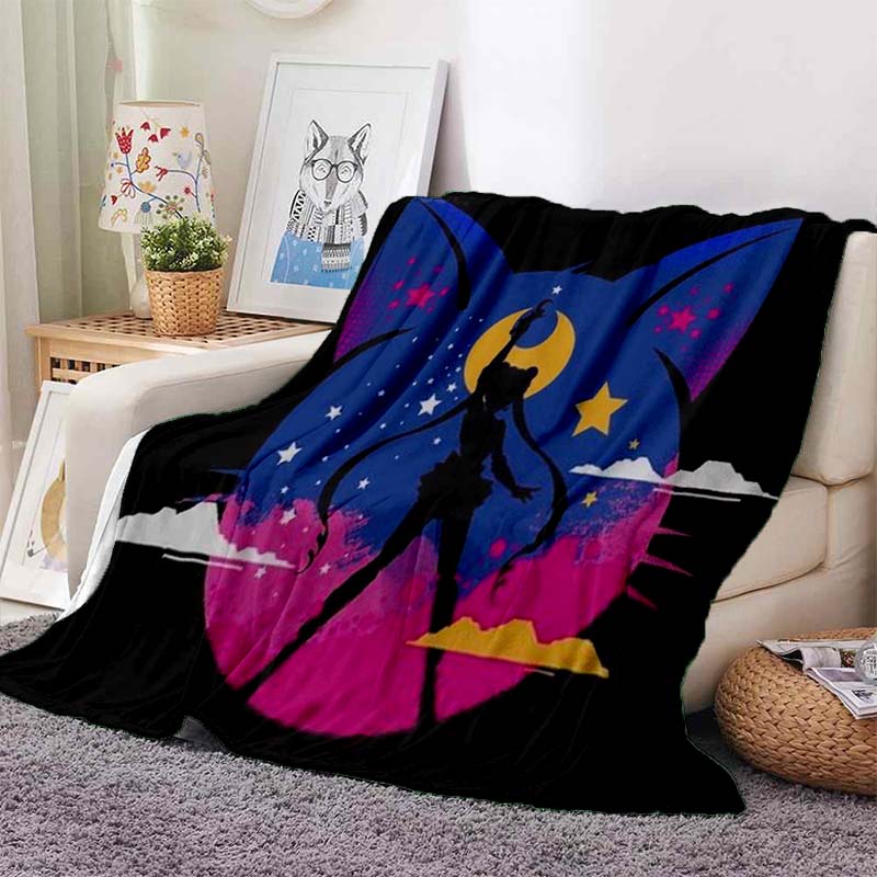 

1PCThe Sailor Moon cartoon flannel blanket is soft and warm, suitable for use in bedrooms, living rooms, beds, travel, camping, 75x90cm