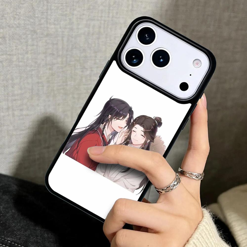 Capa Case for iPhone 17 Air 16 Pro Max 15 Plus 11 13 Mini 14 12 Back Phone Cover Tian Guan Ci Fu hua cheng xie lian
