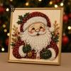 Holiday DIY Projects for Family Christmas Faux Pearl Painting Art Kit with Frame, Santa Stress Relief Crafting Activities Beads Craft Adults Beginner,