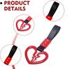 2 PCS Car Warning Hanging Ring, ABS Nylon with Broken Heart Shape Rear Bumper Hand Pull Ring, Multi-purpose Personalized Decorative Accessory, Fit